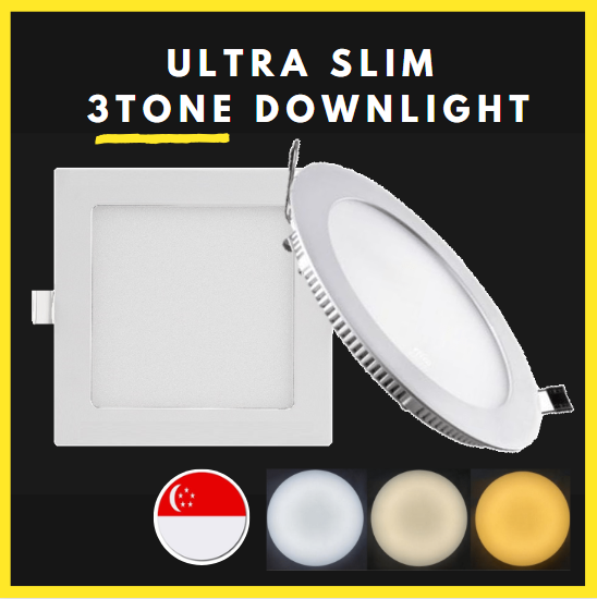 Ultra Slim LED Downlight 6W 9W 12W 3Tone Tri tone Tri Color Panel Round ...