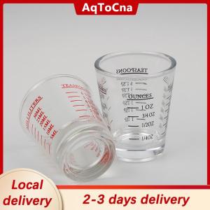 [COD] AqToCna Ship within 24 hours 1Pc 30 ML Glass Measuring Cup With Scale  Glass Liquid Glass Ounce Cup