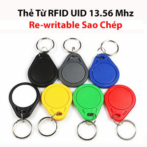 Thẻ từ RFID tần số 13.56 Mhz bao da đựng móc khóa đeo bảng tên