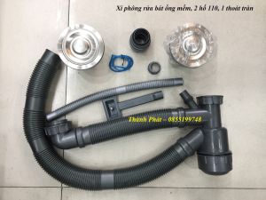 Bộ Xi phông chậu rửa bát ống mềm đủ loại có cả loại 2 thoát tràn