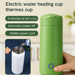 Portable Electric Heating Cup Travel Thermos With Boiling Function 3-Min Fast Heat For Dormitory