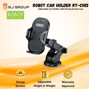 ROBOT RT-CH12 Car Holder Suction Cup Automatic Lock Universal Black