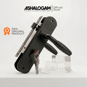Handle set kunci pintu besar 25x5cm hitam selot kunci