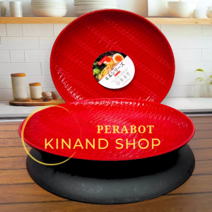 12 PCS PIRING BULAN JUMBO ROTAN RAMEN MERAH DOP TEBAL 2 WARNA ULIR