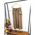 Rok panjang cargo premium korean style / Rok wanita kekinian bahan crinkle airflow jumbo terbaru. 