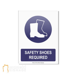 Aluminum Safety Shoes Required Sign