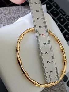 [Tặng kèm hộp] VÒNG TAY TITAN NỮ MẠ VÀNG KIỂU MẮC TRÚC [Trang sức MiJ]
