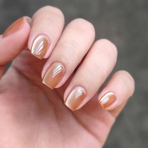 30 Pieces Amber Cats Eye Press On Nail Acrylic False Nail Manicure Nail Accesories Easy To Apply For Everyday Use