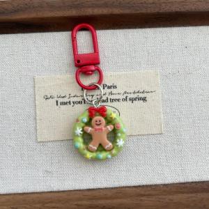 [haoh] 1 5ชิ้นการ์ตูนกวางซานตาคลอสพวงกุญแจน่ารักนักเรียนกระเป๋าเป้สะพายหลังตกแต่งเรซิ่นตกแต่งคริสต์มาสปาร์ตี้ของขวัญเล็กๆ