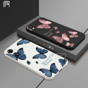 Casing hp OPPO A18 A38 A58 4G A78 4G A17 A17K A37F A37 A16 A16S A54S A5S A12 A7 A3S A52 A92 A31 A54 A55 A31 A1K F9 A74 A95 A78 Reno 8T Reno 5 A83 F1S Tepi Lurus Fantasy Motif Kupu-Kupu Samping Soft Case