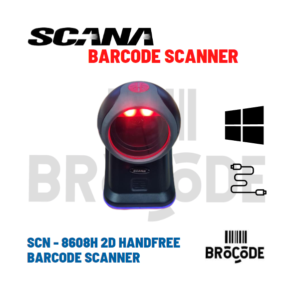 Scana SCN8608H 2D HANDSFREE BARCODE SCANNER QRCODE SCANNER Lazada PH