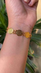 GELANG TANGAN GOLD MODEL KOIN SIMPLE ELEGANT TERBARU (COD)