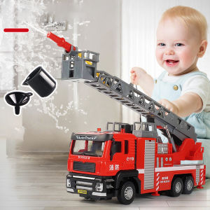RUM 1:50 Scale Fire rescue vehicle Alloy Car Model Light & Sound effect diecast car Toys for Boys baby toys birthday gift car toys kids toys car model model collection