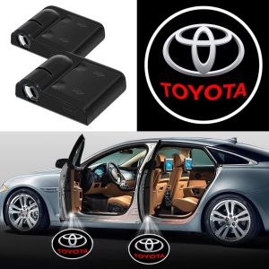 Lampu Pintu Mobil Logo LED TOYOTA Isi 2pcs Variasi Otomatis Proyektor Nyala Saat Pintu Terbuka MS