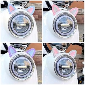 WH 2Pcs Cat Ears Helmet Decoration Motorcycle Electric Stiers Decor Cute Multicolor Motorcycle Helmets Accessories Universal