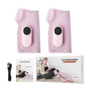 Suolaer Electric Heated Leg Massager 3Modes Smart Air Compression Wireless 360° Leg Wraps Automatic Knead Relax Muscle Varicose Veins Dredge Meridian Promote Blood Circulation Relieve Pain Fatigue Skinny Legs Rechargeable