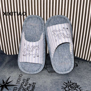 XIXITIAO Casual Sweat Wicking Home Fashion Personality Cute Little Pegasus Floor Shoes Spring and Summer Female Retro Fun Cotton Slippers
