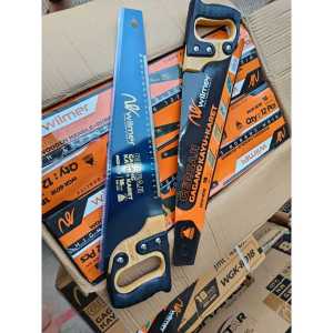 NEW GOROK MURAH 18" Gergaji Tangan Handsaw/Belah Potong Kayu Gagang Fiber Lapis Karet gergaji 18inch