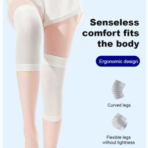 Breathable Knee Covers for Elderly Anti Moisture Silk Fabric Sweat Wicking Loose Fit Leg Sleeves Machine Washable