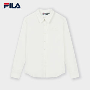 【Yangmi】 FILA CORE WHITE LINE HERITAGE Womens Long Sleeve Shirt in White