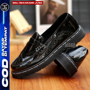 Vorpoth Sepatu Pantofel Pria Hitam Loafers Casual Kerja Kuliah