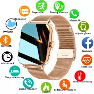 2025 New Xiaomi Women Smart Watch Men 1.69 Full Touch Screen Fitness Tracker Bluetooth Call Smart Clock Ladies Smartwatch Women