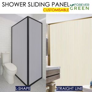 SG FOREVERGREEN | Customisable Shower Screens Straight Line L-Shape Modern Bathroom Wet Dry Separation