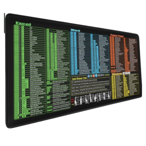 Desk Pad with Excels Word Function Key Providing Spacious and Waterproof Surfaces for Office and Gaming
