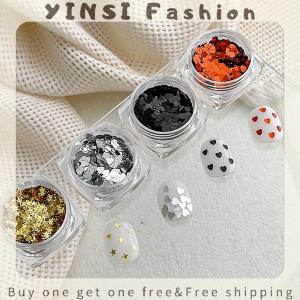 YINSI Holographic Laser Star Love Sequins Nail Glitter Gold Silver Sequin Mix Size Paillette DIY Design Nail Art Decorations Tool