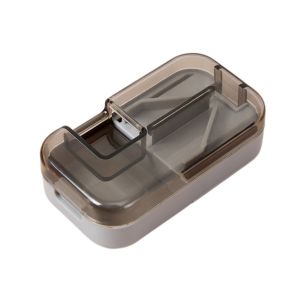 PICKIT กันฝุ่นกันฝุ่น เครื่องตัดยาครึ่งเม็ด ยาเม็ดเคลือบยา ตัวแบ่งตัวจัดระเบียบ เครื่องบดยาเครื่องตัด แบบพกพาได้ เครื่องตัดยา สำหรับยาขนาดเล็กหรือใหญ่