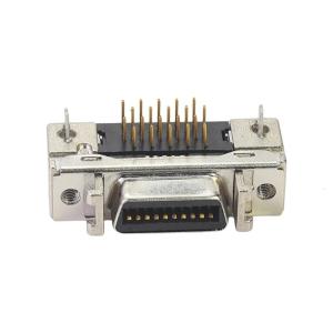 SCSI Solder Panel Female Connector Metal Contacts Reliabled Connection 14P/20P/26P/36P50P