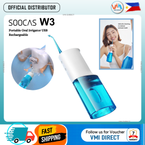 SOOCAS Portable Oral Irrigator with 1 nozzle USB Dental Electric Flosser Rechargeable Waterproof Toothpick Cleaner VMI