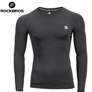 Jersey Sepeda ROCKBROS LKW006 Hitam Lengan Panjang Baselayer Baju Bersepeda Hiking Lari