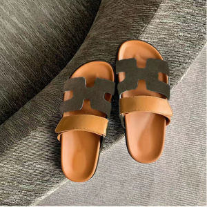 Free Shipping 24 Summer New WomenS Slippers Large Size Versatile Thick-Soled One-Strap With Velcro Closure Solid Color Casual Sandals