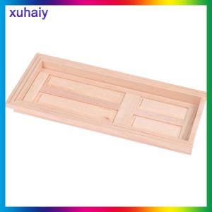 xuhaiy 1 12 Dollhouse Miniature 4 Panel Interior Wooden Door DIY Model Accessories Toys