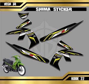 Stiker VEGA ZR Striping VEGA ZR Motor YAMAHA Sticker Variasi Racing 22 - 29