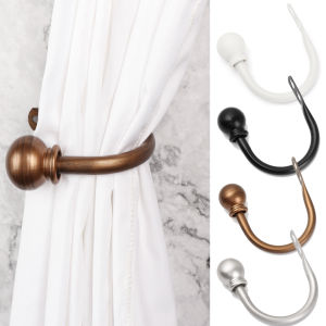 【COD+IN STOCK】2PCS Durable Curtain Hold Back Fasteners Metal Tie Back Tassel Arms Hooks Loop Holder U Shaped Shackles