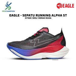 Sepatu Running EAGLE Alpha St Hitam Biru Merah Muda
