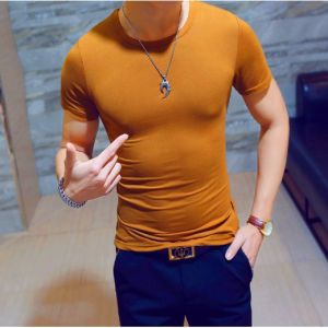 [Mặc Là Mê] Áo thun nam cộc tay cổ tròn chất vải cotton thun lạnh dáng body thấm hút mồ hôi tốt