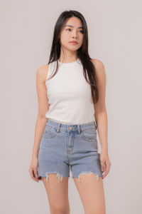 RIMINI -  Celana Jeans Pendek Highwaist Kekinian Ripped Size 26-33 - Jolene Short 5168