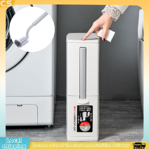 Stylish Narrow Slim Toilet Dustbin/Rubbish Bin/waste Bin/Multifunctional trash can Capacity Washroom Bedroom Kitchen