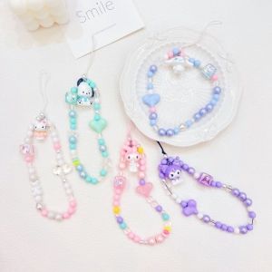 Sanrio Doll Pendant Phone Strap Cartoon Kuromi Cinnamoroll Melody Phone Chain Cute Backpack Pendant Pochacco Creative Phone Case Accessories Girls Birthday Gift