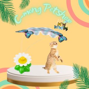 Mainan Interaktif Kucing "KUPU KUPU DAPAT BERPUTAR" Cat Toy Interactive Butterfly