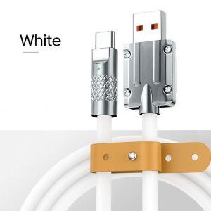 Super-Fast Charger USB Wire USB Cable Type C Cable Liquid Silicone Cable 120W Quick Charge USB Bold Data Line