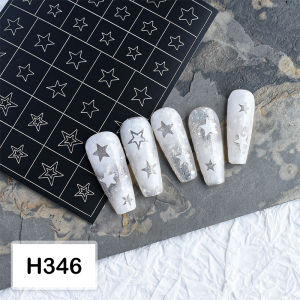1PC Hallow Star Heart Butterfly Nail Forms Fringe Tip Guides Sticker DIY Nail Art Tip Sticker Stencil Strips Manicure Tool Salon H260729