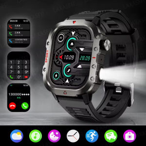 💥 Local Stock💥New Military Smart Watch Men Outdoor Sports Fitness Tracker Health Monitor 2.19 inch Bluetooth Talk Smart Watch