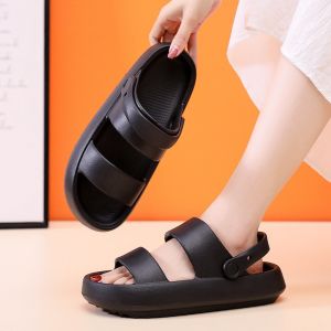 Double-Strap Eva Sandals For Women New Summer Model Thick-Soled Indoor Non-Slip Home Slippers For Men