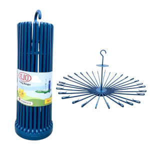 Gantungan Jemuran Lipat 30 Stik Folding Hanger Jemuran Baju Bayi Kaos Kaki 30 Stick Gantungan Baju Putar Bahan Plastik