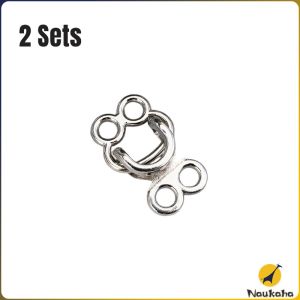 Naukaha Metal Jeans Button Snaps Detachable Pants Clips Invisible Pants Hook DIY Waist Tightener