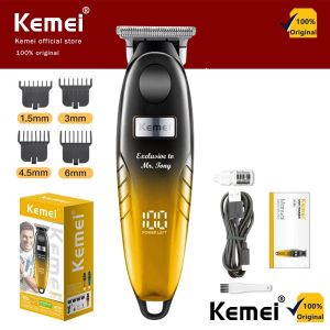 KEMEI Professional Hair Clipper SET Professional Barber Razor LCD Display Mens Barber Trimmer Trimmer KM-709A +KM1742 SET